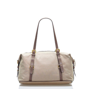 Prada Prada Logo Jacquard Bauletto Bag