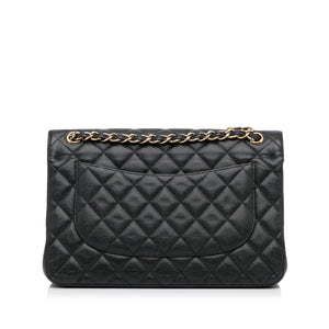 Chanel Classic Double Flap Jumbo Black Caviar Gold