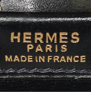 Pochette Hermès Jige in pelle box blu