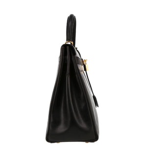 Borsa Hermès Kelly 35 cm in pelle box nera