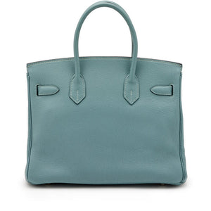 Hermès
Bleu Ciel Togo Birkin 30 Palladium Hardware, 2009