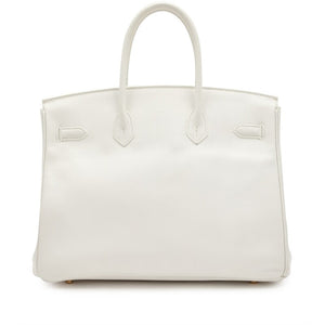 Hermès
White Swift Birkin 35 Gold Hardware, 2010
