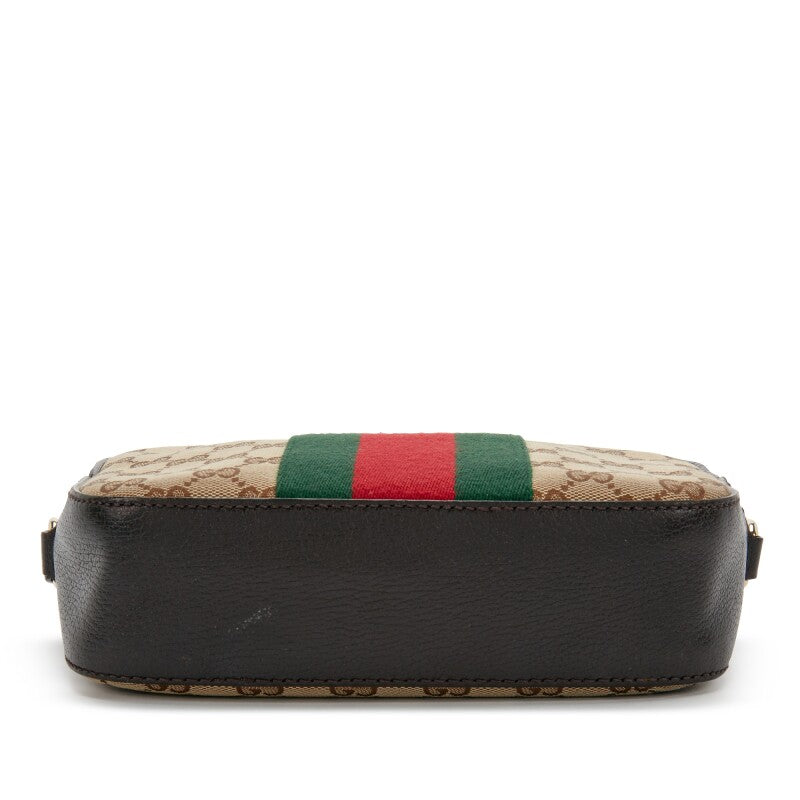 Gucci
Beige GG Monogram Canvas Bee Web Camera Bag Gold Hardware