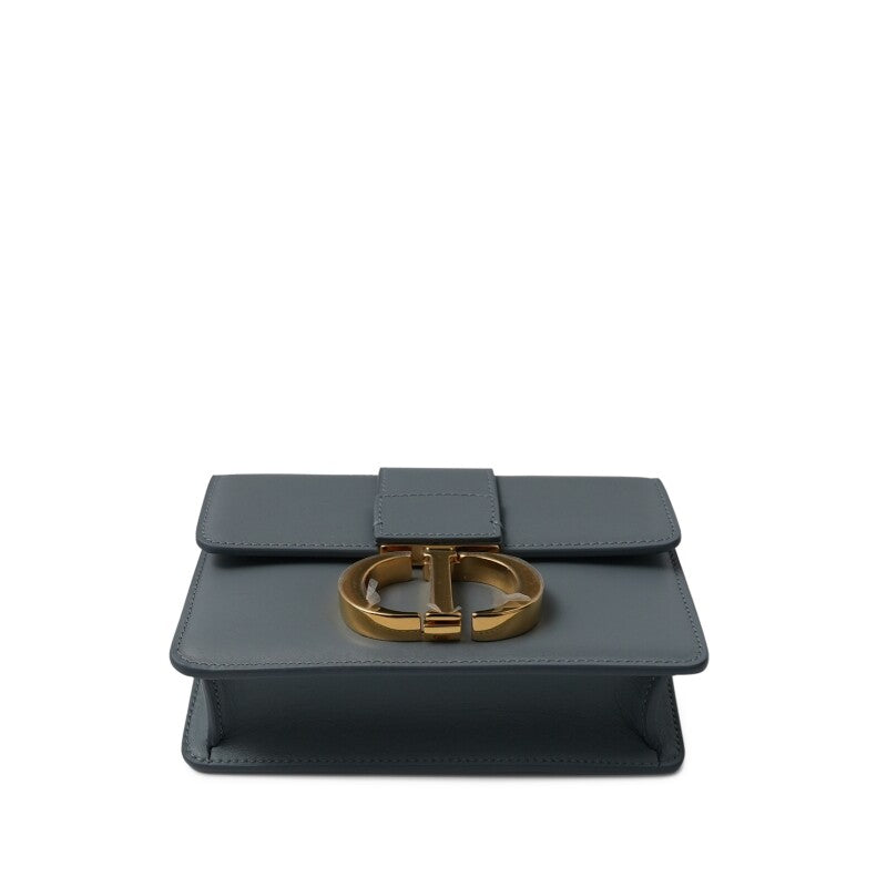 Christian Dior
Grey Blue Calfskin 30 Montaigne Bag Gold Hardware