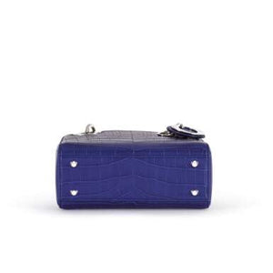Dior
Blue Matte Crocodile Lady Dior Silver Coated Hardware, 2016