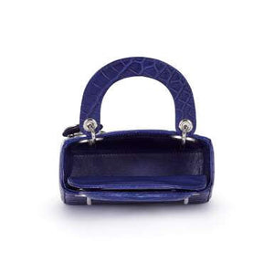 Dior
Blue Matte Crocodile Lady Dior Silver Coated Hardware, 2016