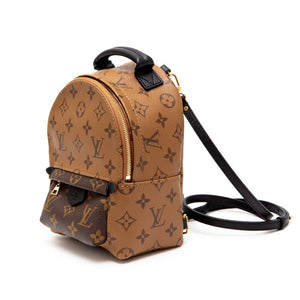 Louis Vuitton
Zaino Ebene Reverse Monogram Coated Canvas Mini Palm Springs Backpack Gold Hardware, 2021