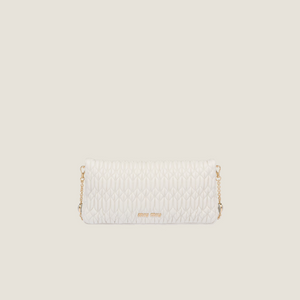 Borsa a spalla Miu Crystal in Nappa Cloqué