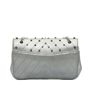 Chanel CC Chevron Studded Leather Flap Bag