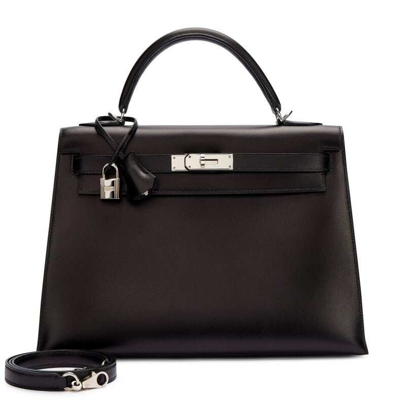 Hermès Black Box Kelly 32 Sellier Palladium Hardware, 2004