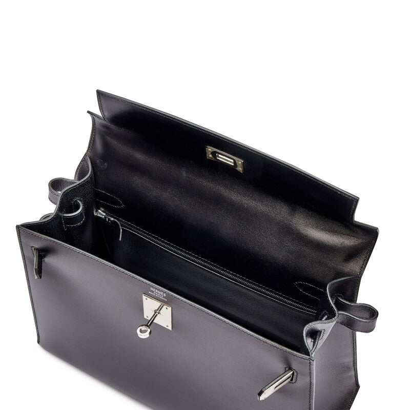 Hermès Black Box Kelly 32 Sellier Palladium Hardware, 2004