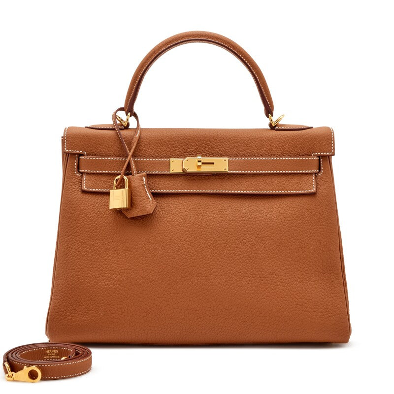 Hermès Gold Togo Kelly 32 Gold Hardware, 2022